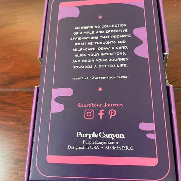 EUC PURPLE CANYON Daily Affirmation Cards - Picture 3 of 3